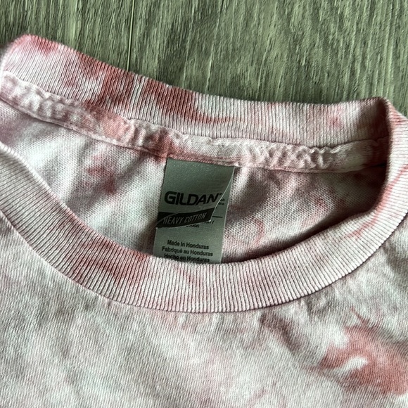 Cold Like My Soul Pink and White Tie Dyed Graphic Tee - Picture 3 of 6